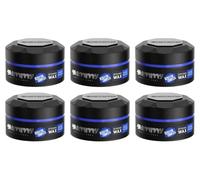 Gummy Professional Keratin Complex Hair Styling Wax, Black, Hard Finish, 6 Pack