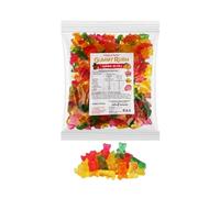 Gummy Rush Ultimate Candy Collection | 1kg Bulk Tub | Assorted Chewy Gummy Sweets | Fun Shapes & Flavours (Gummy Bears 1kg)