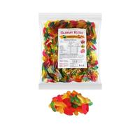 Gummy Rush Ultimate Candy Collection | 1kg Bulk Tub | Assorted Chewy Gummy Sweets | Fun Shapes & Flavours (Gummy Worms 1kg)