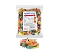 Gummy Rush Ultimate Candy Collection | 1kg Bulk Tub | Assorted Chewy Gummy Sweets | Fun Shapes & Flavours (Sour Party Mix 1kg)