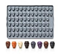 Gummy Skull Silicone Candy Mold,1 Pack 70 Cavity Mini Skull Silicone Mold