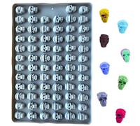 Gummy Skull Silicone Candy Mold,1 Pack 70 Cavity Non-Stick Mini Skull Silicone Mold Halloween Chocolate Mold for Gummies, Candy, Jelly, Cookie, Dog Treats