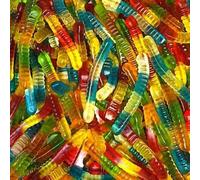 Gummy Sweet Jelly Worms - 1KG Bag - Fruit Flavour Gummy With Fruit Juice - Halal