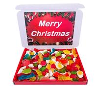 Gummy Sweets Mix Gift Box Christmas Hamper Retro Sweets 400g - Fried Eggs Gummy Bears Twin Cherrie