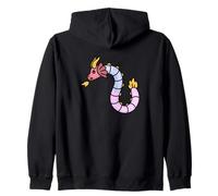 Gummy Worm Dragon Cute Candy Creature Pun Art | Fun Fantasy Zip Hoodie