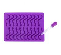 Gummy Worm Silicone Molds, Candy Mold Silicone Gummy Molds 20 Cavity with Dropper for Chocolate Cake Decoration