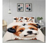 Gumntun Bedding Set King 240x220 cm Animal Dog, Fashionable Patterns and Unmatched Comforter Cover Set, Microfiber Quilt Cover with 1 Duvet Cover 94"x 86" & 2 Pillowcases 19" x 29"_13917a