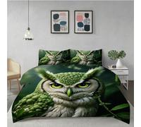 Gumntun Bedding Set King 240x220 cm Animal Owl, Fashionable Patterns and Unmatched Comforter Cover Set, Microfiber Quilt Cover with 1 Duvet Cover 94"x 86" & 2 Pillowcases 19" x 29"_6619a
