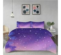 Gumntun Bedding Set King 240x220 cm Starry Sky, Fashionable Patterns and Unmatched Comforter Cover Set, Microfiber Quilt Cover with 1 Duvet Cover 94"x 86" & 2 Pillowcases 19" x 29"_6245a