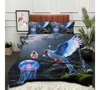 Gumntun Comforter Insert Super King Size Jellyfish Bird Adult, Lightweight Down Alternative Duvet, Fluffy Microfibre Super King Quilt for Kids, Teens, and Adults 102"x 86" (260x220 cm)_B11790