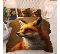 Gumntun Comforter Insert Super King Size Yellow Fox, Lightweight Down Alternative Duvet, Fluffy Microfibre Super King Quilt for Kids, Teens, and Adults 102"x 86" (260x220 cm)