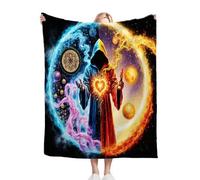 Gumntun Double Flannel Blanket Thick 150x200 Fortune-Telling Constellation, Soft Cozy Plush Fluffy Sofa Blanket for Bed Bedspread Travel Couch, Lightweight Thermal Throw 60x80 Inch_20406a