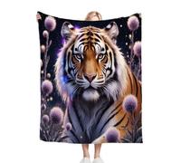 Gumntun Flannel Blanket King Size 220x240 cm, Yellow Tiger, Microfiber Sofa Throws for Bed Chairs Office, Fluffy Throws for Bed Sofa Couch, 86x94 Inch_2060a