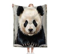 Gumntun Throw Blanket Throw 3D Panda Child, Fade Resistant Decorative Blanket 86x94 Inch for Bed, Warm and Lightweight Plush Throw Blanket for All Seasons 220x240 cm_21823a