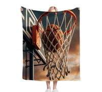 Gumntun Throw Blanket Throw Basketball, Fade Resistant Decorative Blanket 60x80 Inch for Bed, Warm and Lightweight Plush Throw Blanket for All Seasons 150x200 cm_2589a