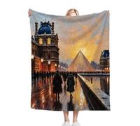 Gumntun Throw Blankets Double Size 60x80 Inch Watercolour Architecture, Reversible 3D Printed Cosy Plush Blanket, Warm Flannel Blankets for Women Men Gifts for Birthday Anniversary Pet_B15281