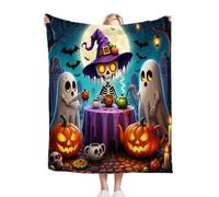 Gumntun Throw Blankets King Size Ghost Eating, 3D Printed Style Fuzzy Blanket for Gifts, Microfiber Fleece Throw Sofa Blanket for Bed Couch Sofa 86"x94"