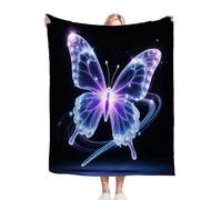 Gumntun Throw Blankets Single Size 130x150 Butterfly Patterns, Microfiber 3D Printed Flannel Sofa Blankets, Cozy Warm Fuzzy Blanket Gifts for Dad Mom Kids Pet Friends or Couples_13053a