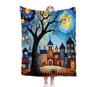 Gumntun Throw Blankets Single Size 130x150 Colourful Anime House, Microfiber 3D Printed Flannel Sofa Blankets, Cozy Warm Fuzzy Blanket Gifts for Dad Mom Kids Pet Friends or Couples_22080a