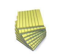 GUMTAPE Lined Sticky Notes 76 mm x 76mm, 8 Pads of 100 Sheets/Pad, Rainbow Neon Mix Sticky Notes 11501/08. Cute Mixed Colour for Office/Home/Kitchen/Baking/School(8 Pads)