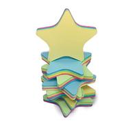GUMTAPE Star Shaped Sticky Notes 76 mm x 76mm, 8 Pads of 100 Sheets/Pad, Rainbow MixColor Sticky Notes 11502/08. Cute Mixed Colour for Office/Home/Kitchen/Baking/School(8 Pads)