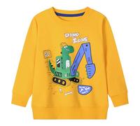 Gumyoss Boys Sweatshirts Toddler Boys Cotton Pullover Jumper Crew Neck Long Sleeve Tops for Little Kids Toddler Boys Clothes, 4 Years, Excavator Yellow