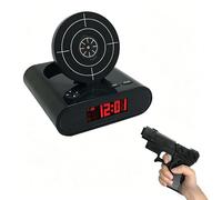 Gun Alarm Clock, Shot Timer, Shooting Timing Clocks, Display Ringtones Customization, Modern Target Creative Clocks, Shoot the Target to Shut It Off, Built for People Who Hate Mornings (2Pcs)
