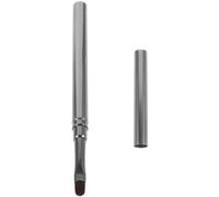 Gun Black round Tip Nail Gel Applying Brush for DIY Nail Art | Aluminum Handle, Fibre Build, Comfortable to Hold, Lightweight Feel, Home Use for Nail Art Enthusiasts