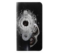 Gun Bullet Hole Glass PU Leather Flip Case Cover For OnePlus Nord N100