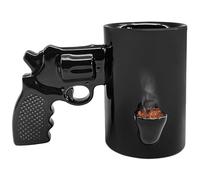Gun Coffee Mug for Men, Unique Ceramic Wake and Bake Coffee Mug Featuring a Built in Smoke Pipe, Perfect Cup for Who Want Something Functional, Funny and Unforgettable