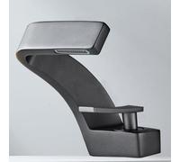 Gun Gray Brass Bathroom Sink Taps Single Lever Waterfall Basin Mixer Modern Faucet for Stylish Bathroom Upgrade Durable and Easy to Install