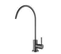 Gun Gray Kitchen Sink Faucet with Water Filter Taps - Modern Design Easy Installation Material Ideal for Home and Kitchen Use - Enhance Water Quality and Convenience
