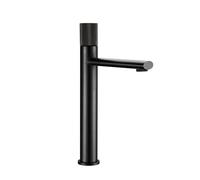Gun Grey Basin Faucet Mixer Tap - Hot & Cold Water, Single Knurled Handle, Deck Mount, One Hole Bathroom Washbasin, Swivel Design, Brass Construct
