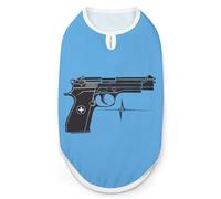 Gun Heartbeat Dog Shirts Sleeveless T-Shirt Pet Tank Top Soft Summer Vests Clothes for Dogs And Cat 2XL