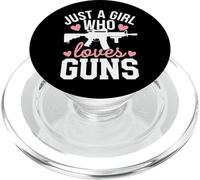 Gun Just A Girl Who Loves Guns PopSockets PopGrip for MagSafe
