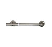 Gun Metal Industrial Room Darkening Extendable Metal Curtain Pole Set New Edge Blinds Silver 120cm