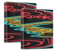 Gun Punk Skull One and A Half Inch Notebook Binders Round Ringing with Clipboard 1/2 Pack Office Supplies 200 Sheets