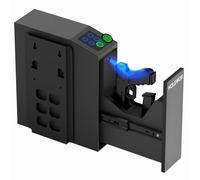 Gun Safe Biometric Pistol Safe Bedside Handgun Case, Slider Fingerprint 3 Ways Quick Access Mounted Gun Lock Box for Nightstand, Bed, Desk, Wall, Dresser