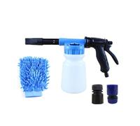 Gun Sprayer Cannon Washer, Detachable Large Capacity Car Wash Gun with Adjustable Sprayer Nozzle, Car Cleaning Foam Lance, Low Pressure Car Wash Spray Gun for Window Car Cleaning (Blue)
