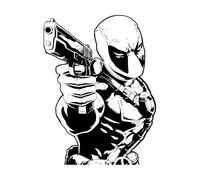 Gun Superhero Comics Wall Stickers Wall Decal Vinyl Sticker Home Kids Room Decorations Bedroom Garage Murals-S-32x42cm