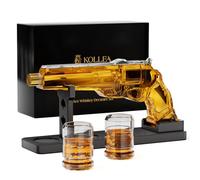 Gun Whiskey Decanter Sets for Men, Kollea Liquor Decanter Set with Shot Glass, Handcrafted Birthday Gifts for Men Dad Brother, Cool Anniversary Set Gift for Him Husband, for Home Bar Drinking Party