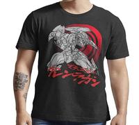 Guncha Gurren-Lagann Men's Cotton T Shirt Fashion Round Neck Short Sleeve Tee Black M