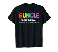 Guncle Definition Gay Uncle Gift for Uncle Support LGBT Gend T-Shirt