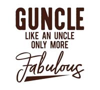 Guncle Funny Gay Pride LGBTQ Lesbian Gay Bisexual Trans Queer Lettering Stickers 54.6x59.8cm Art Decoration Coffee