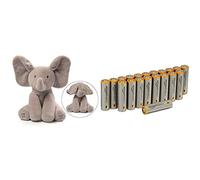 GUND Baby Flappy The Elephant Plush Toy & Amazon Basics AA Performance Alkaline Batteries [Pack of 20] - Packaging May Vary