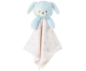 GUND Baby Sustainably Soft Puppy Lovey Stuffed Animal Plush Blanket Made from 100% Recycled Materials for Babies and Newborns Blue/Cream 10