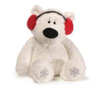 """"GUND Blizzard Teddy Bear Holiday Stuffed Animal Plush 16"""""""""""" white red black (4059079)