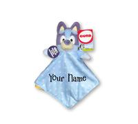 GUND Blue Sustainably Soft Plush Lovey, Made with Recycled Materials, Baby Blanket with Stuffed Animal, Blue, 13” (Personalized)