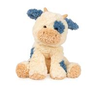 GUND Cozys Collection Cow, Stuffed Animal for Ages 1 and Up, Spring Decor Plush Toy, Cream/Blue, 10”