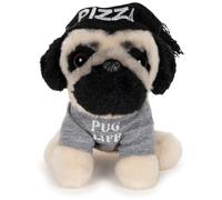 GUND Doug The Pug Pizza Hat Plush Stuffed Animal Dog, 5"